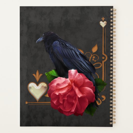 Gotischer Schädel und Raven. Planer (Rückseite)