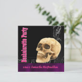 Gotischer SchädelJunggeselinnen-Abschied Einladung (Stehend Vorderseite)