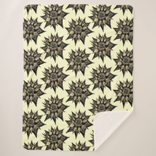 Gotischer Sepia tonte ährentragendes abstraktes Sherpadecke