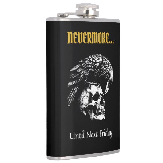 Gotischer Spaß mit Raven und Skull Flachmann (Rechts)