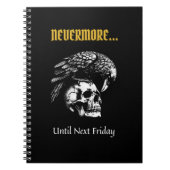 Gotischer Spaß mit Raven und Skull Notizblock (Vorderseite)