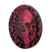 Gotischer Spitzeschädel in tiefrotem. Dartscheibe (Vorderseite rechts)