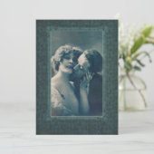 Gotischer Vampire Romance Dracula und Liebhaber Einladung (Stehend Vorderseite)