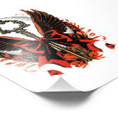 Gotischer Velvet-Bow-Schlüssel mit Flügeln & Mond Fotodruck (Ecke)