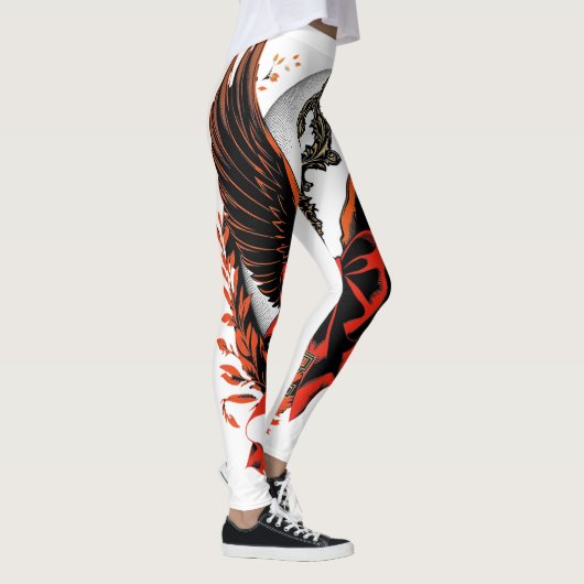 Gotischer Velvet-Bow-Schlüssel mit Flügeln & Mond Leggings (Rechts)