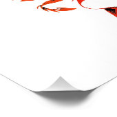 Gotischer Velvet-Bow-Schlüssel mit Flügeln & Mond Poster (Ecke)