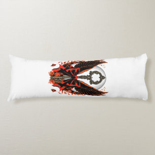 Gotischer Velvet-Bow-Schlüssel mit Flügeln & Mond Seitenschläferkissen