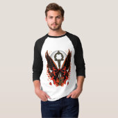 Gotischer Velvet-Bow-Schlüssel mit Flügeln & Mond T-Shirt (Vorne ganz)