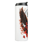 Gotischer Velvet-Bow-Schlüssel mit Flügeln & Mond Thermosbecher (Nach links gedreht)