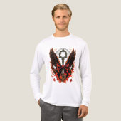 Gotischer Velvet-Bow-Schlüssel mit Flügeln & Mond Tri-Blend Shirt (Vorderseite komplett)