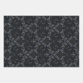 Gotischer viktorianischer Mitternachts-Rabe Fleur- Geschenkpapier Set (Vorderseite 2)