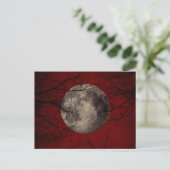 Gotischer Vollmond mit Jagdbäumen Postkarte (Stehend Vorderseite)