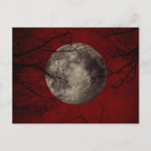 Gotischer Vollmond mit Jagdbäumen Postkarte (Vorderseite)