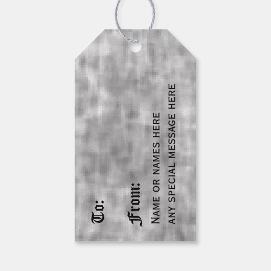 Gotischer Weihnachtsbaum Geschenkanhänger (Rückseite)