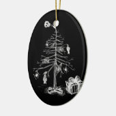 Gotischer Weihnachtsbaum Keramik Ornament (Links)