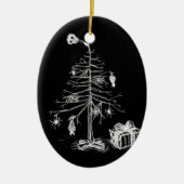 Gotischer Weihnachtsbaum Keramik Ornament (Vorne)