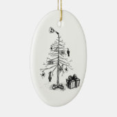 Gotischer Weihnachtsbaum Keramikornament (Rechts)