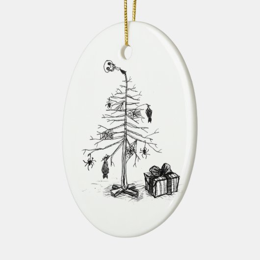 Gotischer Weihnachtsbaum Keramikornament (Links)