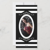 Gotischer Weihnachtsbaum mit Cameo-Fotokarte Feiertagskarte (Rückseite)