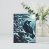 Gotischer Weihnachtsbaum mit Herz und Ravens Postkarte (Stehend Vorderseite)