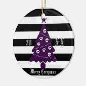 Gotischer Weihnachtsbaum mit Streifen Keramik Ornament (Links)