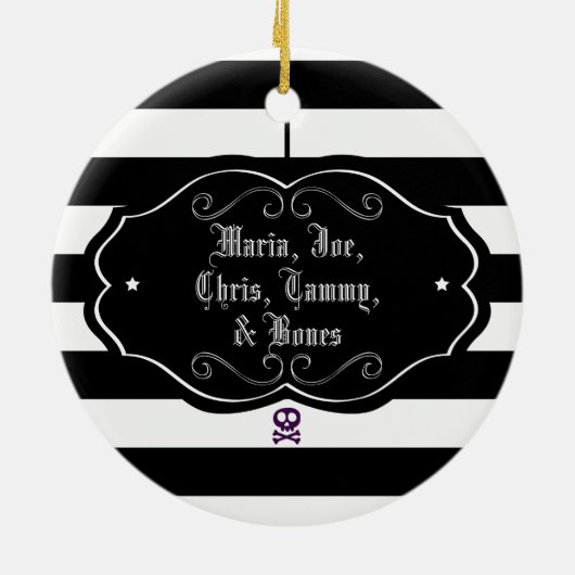 Gotischer Weihnachtsbaum mit Streifen Keramik Ornament (Hinten)