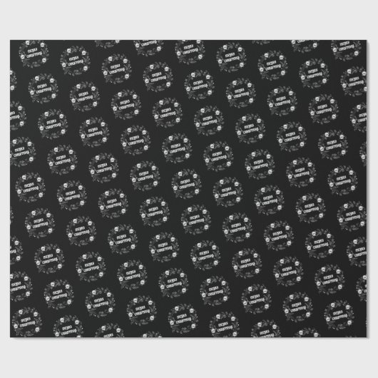 Gotischer WeihnachtsKranz Geschenkpapier (Flach)