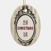 Gotischer Weihnachtsschädel Keramik Ornament (Hinten)