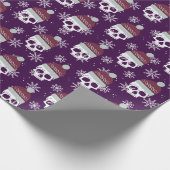 Gotischer Weihnachtswinter-Schädel mit Geschenkpapier (Ecke)