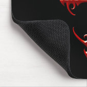 Gotisches Ankh, Rot und Schwarzes Mousepad (Ecke)
