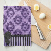 Gotisches barockes Schädel-Tuch Halloweens Geschirrtuch (Viertel Falte)