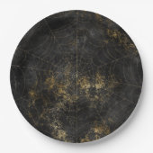 Gotisches beunruhigtes gespenstisches Spinnen-Netz Pappteller (Vorderseite)