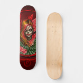 Gotisches Blossom, der Engel der Rose. Skateboard (Vorderseite)