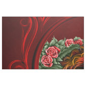 Gotisches Blossom, der Engel der Rose. Stoff (Fat Quarter (45,7 x 55,9 cm))