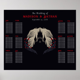 Gotisches Blumenschloss Hochzeit Poster