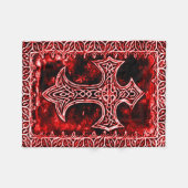 Gotisches Blut-Kreuz-Symbol Fleecedecke (Vorderseite (Horizontal))