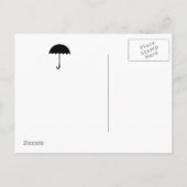 Gotisches Brautparty in Schwarz und Weiß/Rosa Einladungspostkarte (Rückseite)