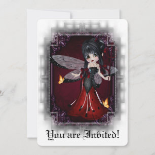 Gotisches Brautparty laden kleinen Einladung