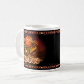 Gotisches chinesisches Tierkreisastrologiezeichen Kaffeetasse (Vorderseite Links)