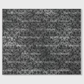 Gotisches Damast-Weihnachten Geschenkpapier (Flach)