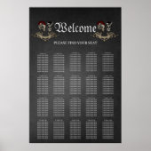 Gotisches Design mit coolen Schädeln Poster (Vorne)