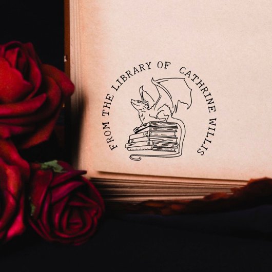 Gotisches Drachenbuch aus der Bibliothek Gummistempel