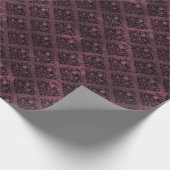 gotisches dunkelokkultes Gothblumenmuster Geschenkpapier (Ecke)