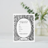 Gotisches Echtheitszeugnis für die Kunst Dankeskarte (Stehend Vorderseite)