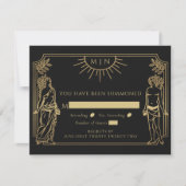 Gotisches Elegantes The Lovers Tarot Card Hochzeit RSVP Karte (Vorderseite)