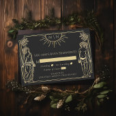 Gotisches Elegantes The Lovers Tarot Card Hochzeit RSVP Karte