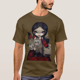 Gotisches feenhaftes Frettchen des roten T-Shirt