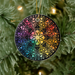 Gotisches Fenster Regenbogen Stolz Keramik Ornament