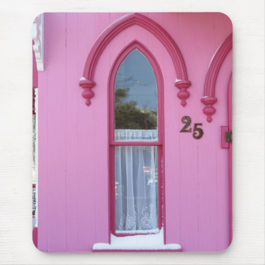 Gotisches Fenster und Schnee - Martha's Vineyard Mousepad (Vorne)