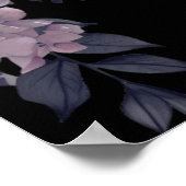 Gotisches florales Hochzeits-Willkommensschild Poster (Ecke)